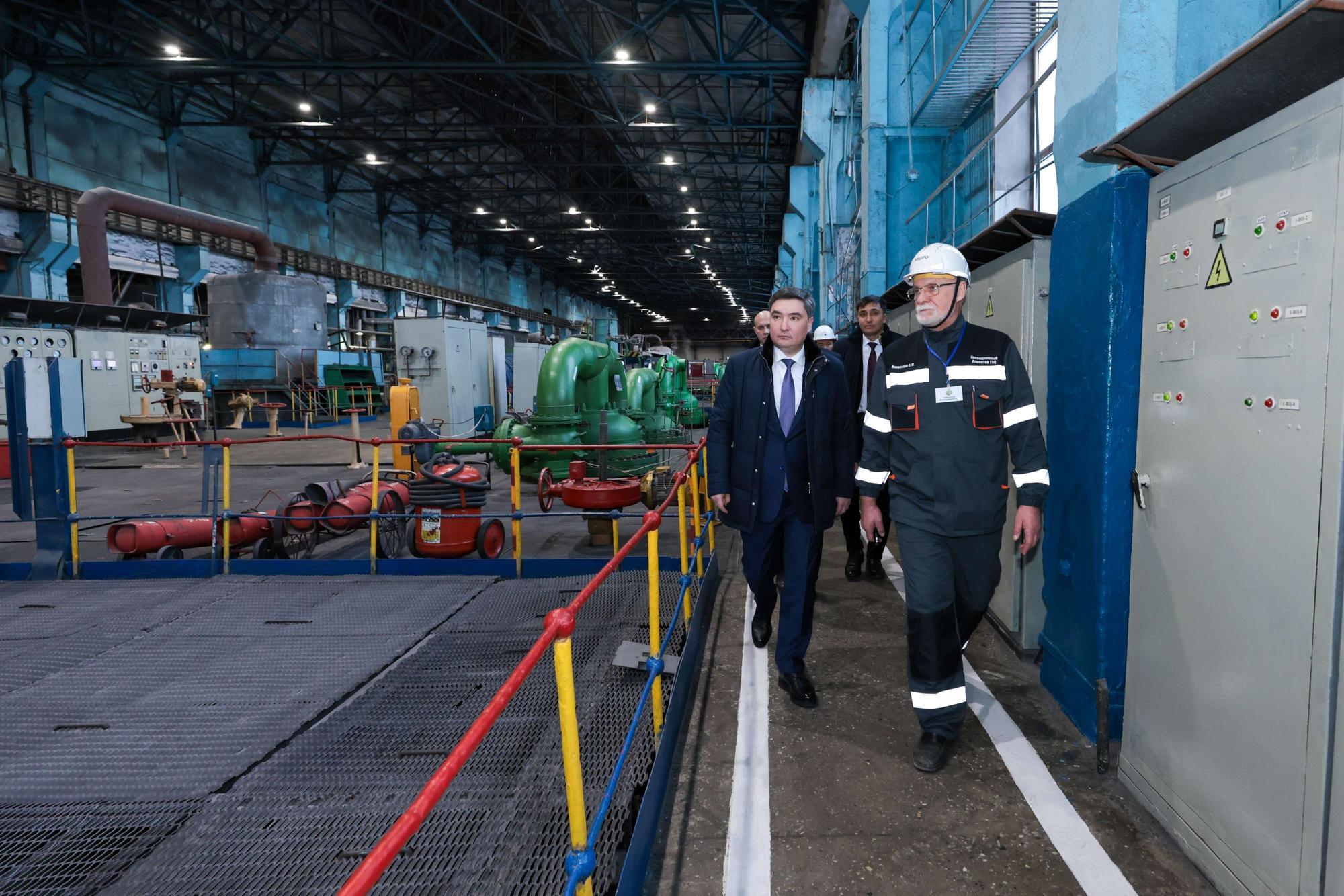 Bektenov visited the Rudny Thermal Power Plant.